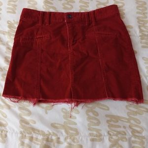 Burgundy corduroy mini skirt from AE Size 0
